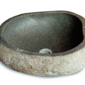 Stone sink made of river stone