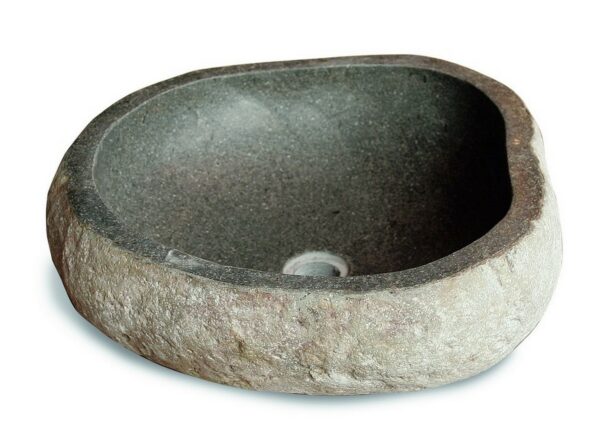 Stone sink made of river stone